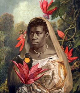 Raphael's Woman with a veil (La Donna Velata) (1516) famous - - Exposição Encruzilhadas da Arte Afro-Brasileira - Museu Nacional da Cultura Afro-Brasileira